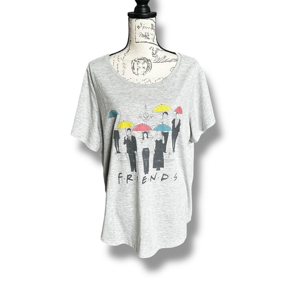 Friends The Television Series Shirt Women's Gray Graphic Short Sleeve Tshirt 1X